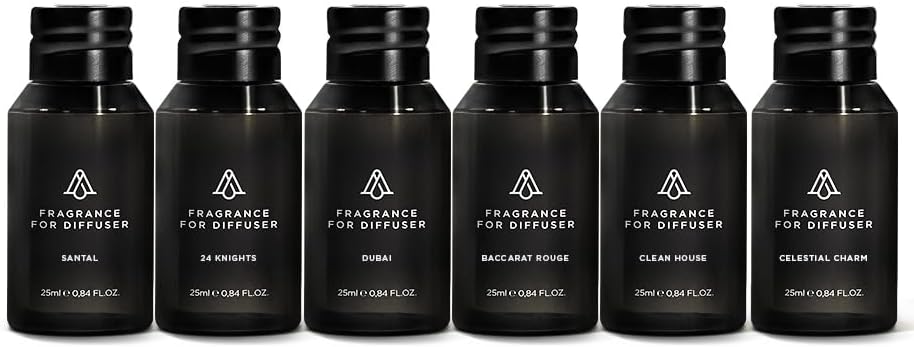AromaPlan Home Luxury Scents, Hotel Premium Collection Set- 5 Star Hotel Collection- Natural, Non-Toxic Cold Air Diffuser Oil - Gift Ready, Diffuser Oils Scent (6 Pack/ 0.85 fl.oz (25 ml)