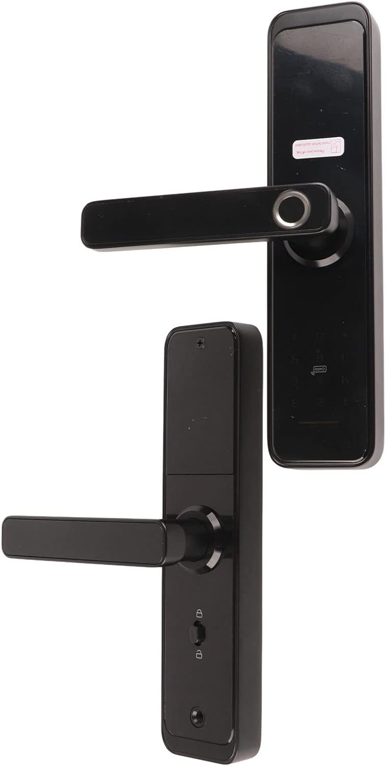 Smart Digital Door Lock, Keyless Entry Touch Keypad Deadbolt, Black, Adjustable Direction - High Security Fingerprint & Password Access, Multiple Unlock Methods, Suitable for