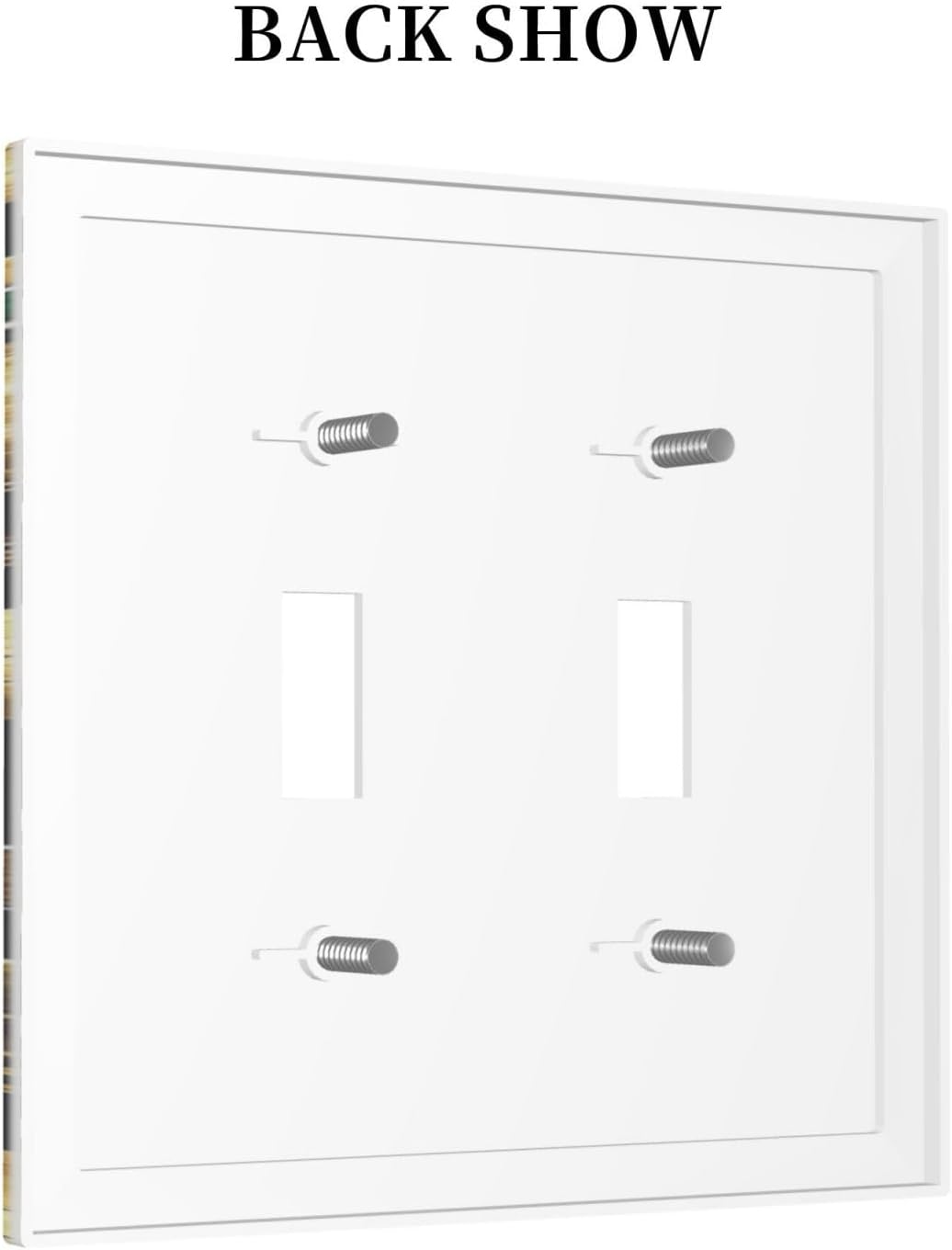 Decorative Switch Plates Vintage Dark Green Vine Leaf Golden Plants 2 Gang Double Toggle Outlet Light Switch Cover Wall Plate Electrical Faceplate for Bed Room Cabin Decor
