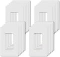 1-Gang Screwless Decorator Wall Plates, Child Safe Standard Size Outlet Cover, Unbreakable Polycarbonate Thermoplastic,Glossy White, 20 Pack,UL Listed