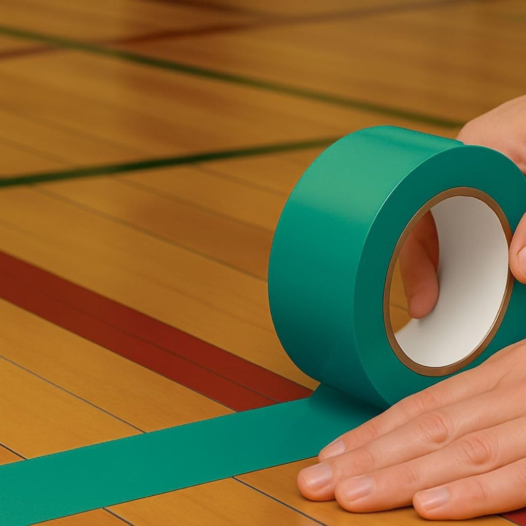 GTSE 2 inch x 108 ft Green PVC Vinyl Floor Tape, Safety Marking Tape, 6 mil Thick, Suitable for Dance Floors, Gyms, Warehouses, Sports Facilities