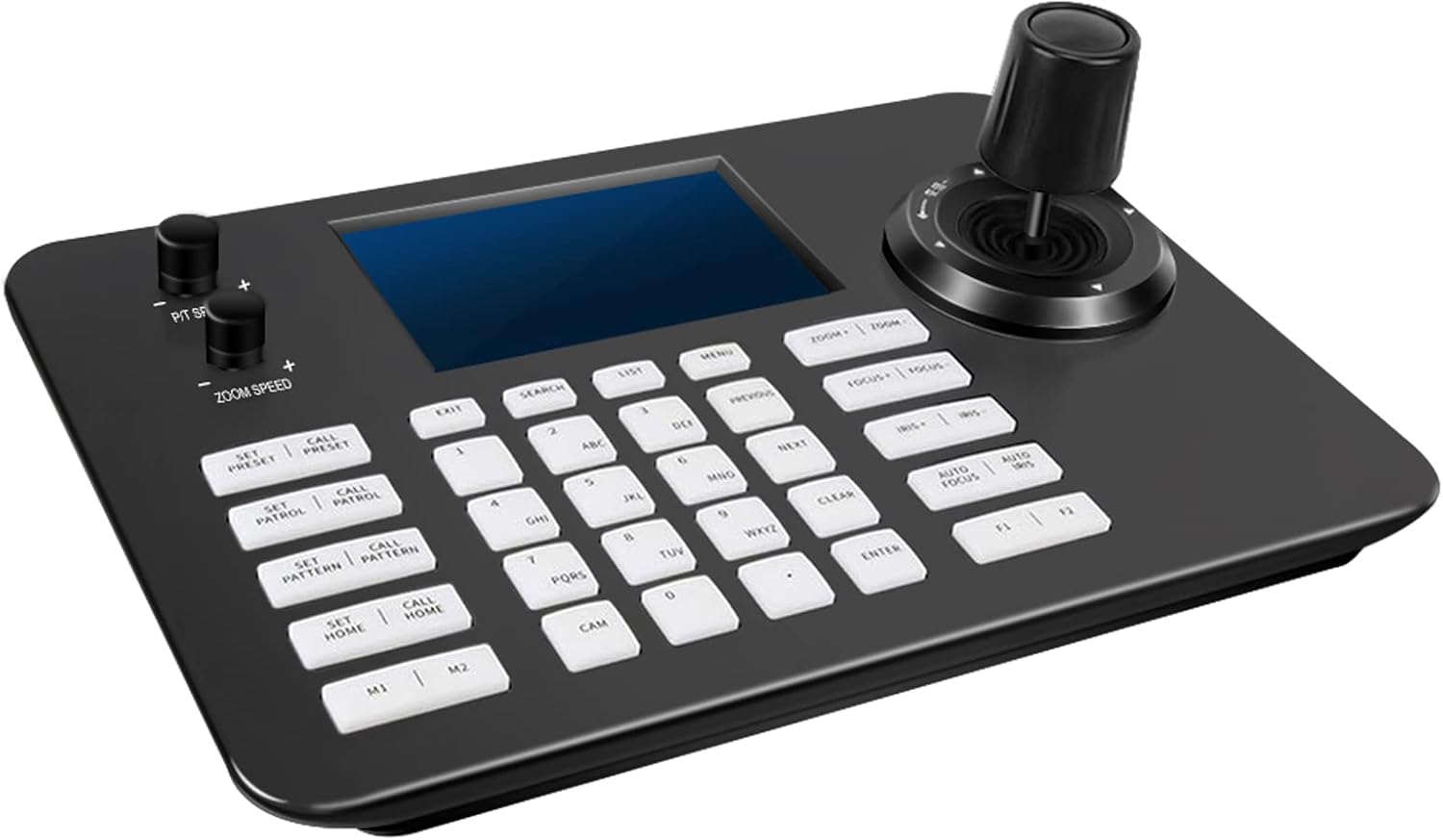 PTZ Controller,Camera Controller POE Network 4D Joystick Decoding Keyboard with 5 Inch LCD Screen Compatible with Dome IP Camera