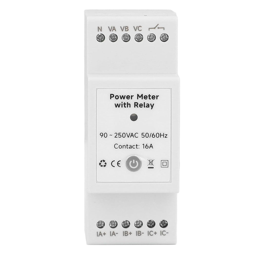 3 Phase Power Meter Smart Energy Monitor, Real Time Voltage, Current Tracker, Wi Fi, Bluetooth, Solar Energy Usage Analyzer for Home Energy Management