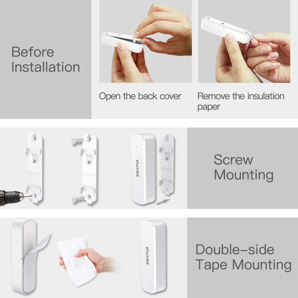 SECRUI Door Chime with Adjustable Volume –Wireless Entry Alert with 52 Chimes – 500ft Rage Door Open Sensor Alarm for Home/Business/Office/Store – Easy Installation – LED Indicators