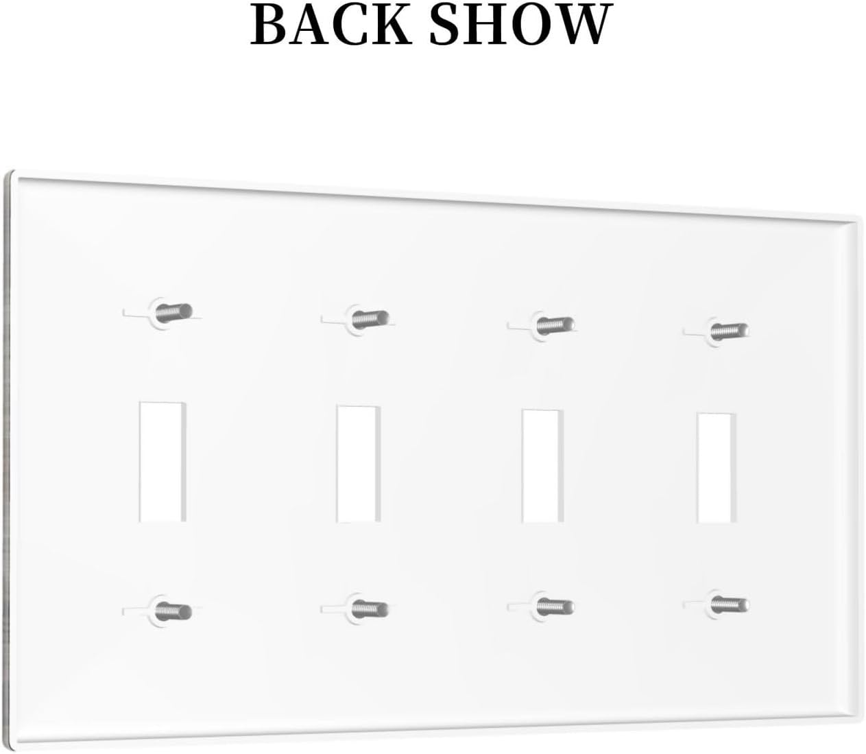 Rustic Barn Sunflower Wooden Daisy Flower Plank Light Switch Covers Quad Toggle Electrical Faceplate 4 Gang Wall Plate Decorative Switch Plates for Farmhouse Home Decor