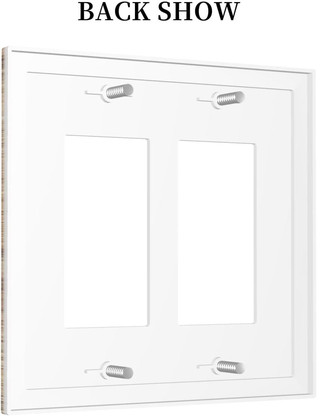 Decorative Outlet Covers Vintage Rustic Brown Wood Grain 2 Gang Double GFCI Rocker Electrical Wall Panels Light Switch Cover Plate for Bedroom Farmhouse Decor