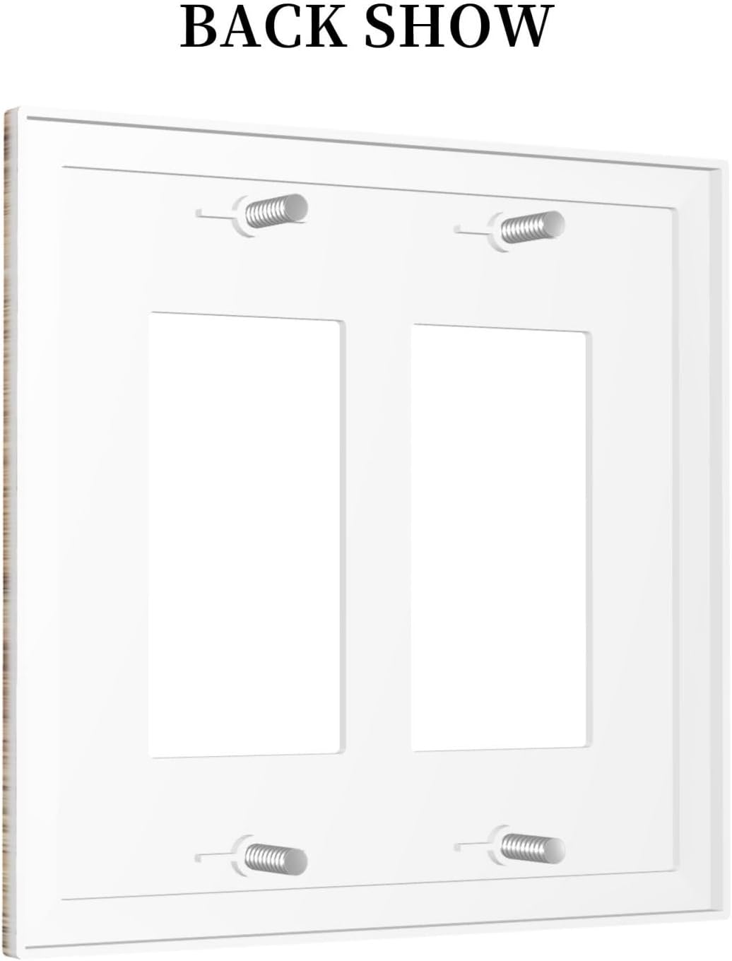 Decorative Outlet Covers Vintage Rustic Brown Wood Grain 2 Gang Double GFCI Rocker Electrical Wall Panels Light Switch Cover Plate for Bedroom Farmhouse Decor