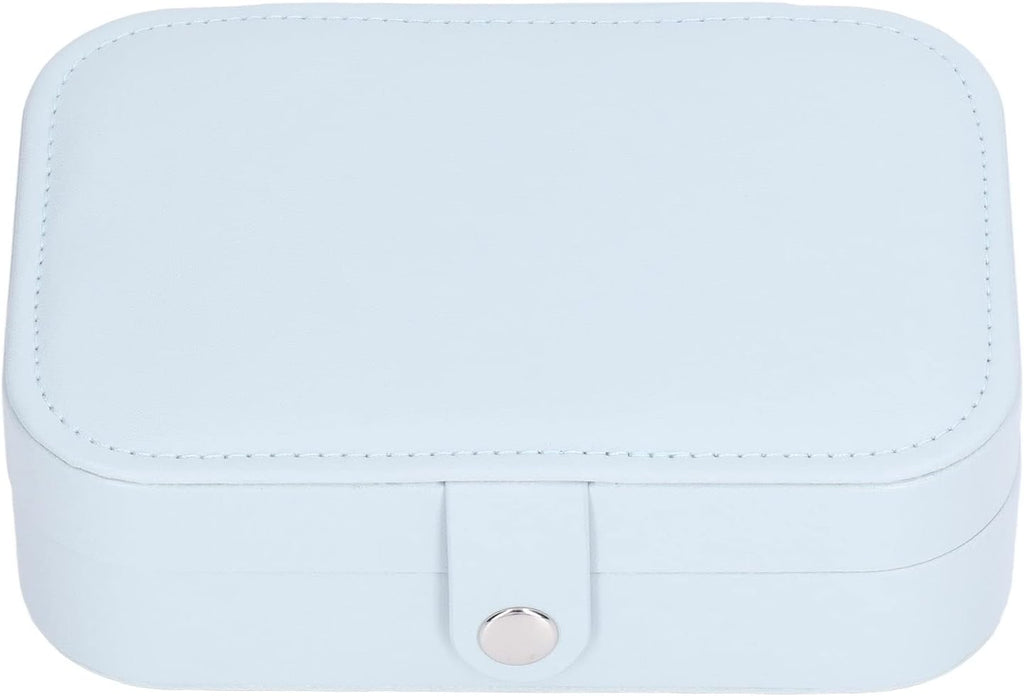 Jewelry Travel Case, Large Capacity Leather Jewelry Box, Multifunctional Travel Jewelry Organizer with 5 Necklace Hooks, 20 Earring Slots, 12 Ring Grooves, for Earrings Rings Brace