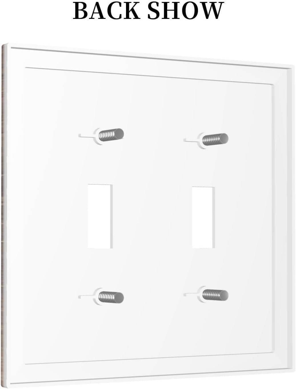 Cool Brown Wood Style Vintage Rustic Print Decorative Switch Plates 2 Gang Double Toggle Outlet Light Switch Cover Wall Plate Electrical Faceplate for Farmhouse Home Decor