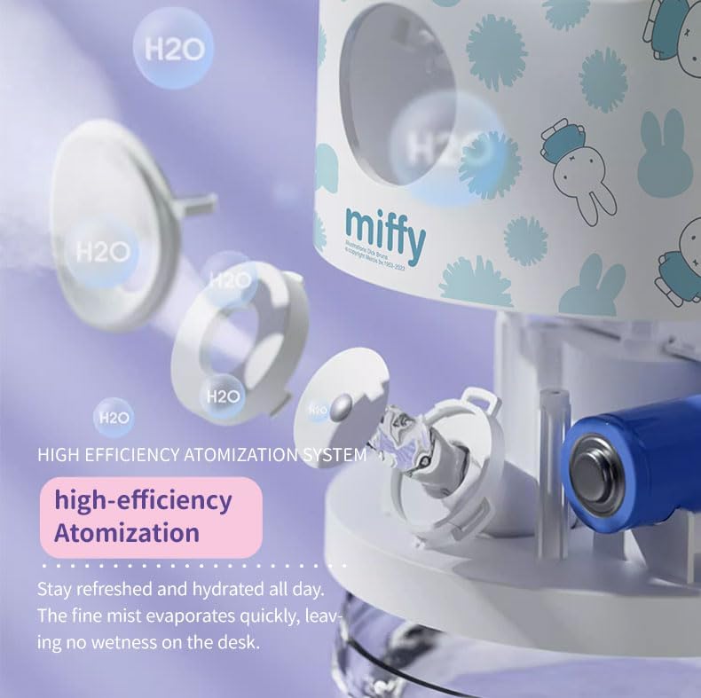 Miffy Crystal Ball Mist Humidifier - Romantic Gift Choice-(White Blue)