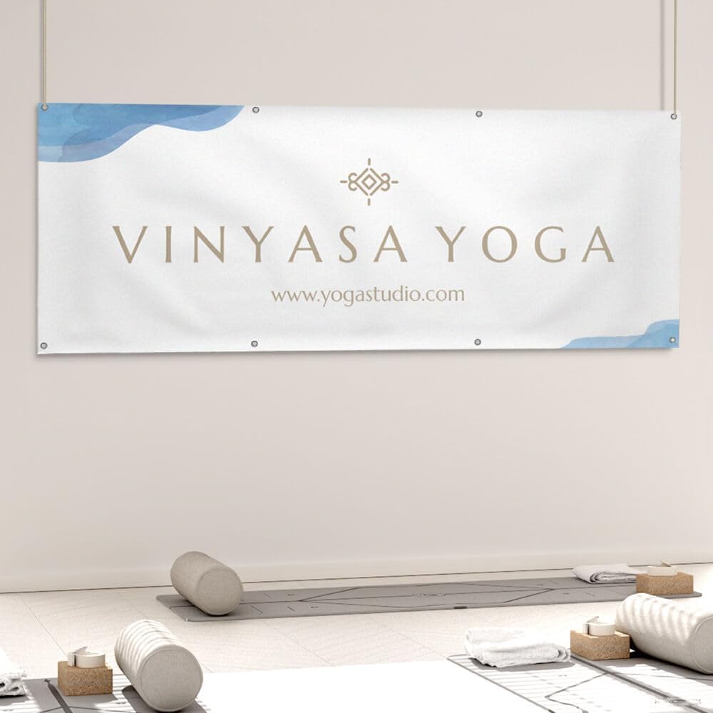 Staples Custom Scrim Vinyl Banner - 36W" x 72L" Quote Banner with 4 Grommets - Durable Outdoor Sign for Events, Promotions, and Business Advertising (Palms)