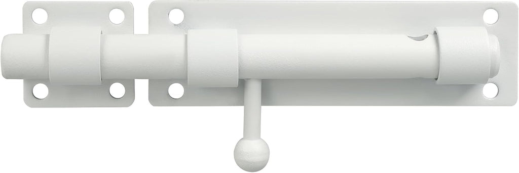 Alise 8 inch Barrel Bolt Latch,Slide Bolt Latch,Heavy Duty Solid SUS304 Stainless Steel Slide Lock for Wooden Fence,Barn Door,Interior or Outdoor Door White
