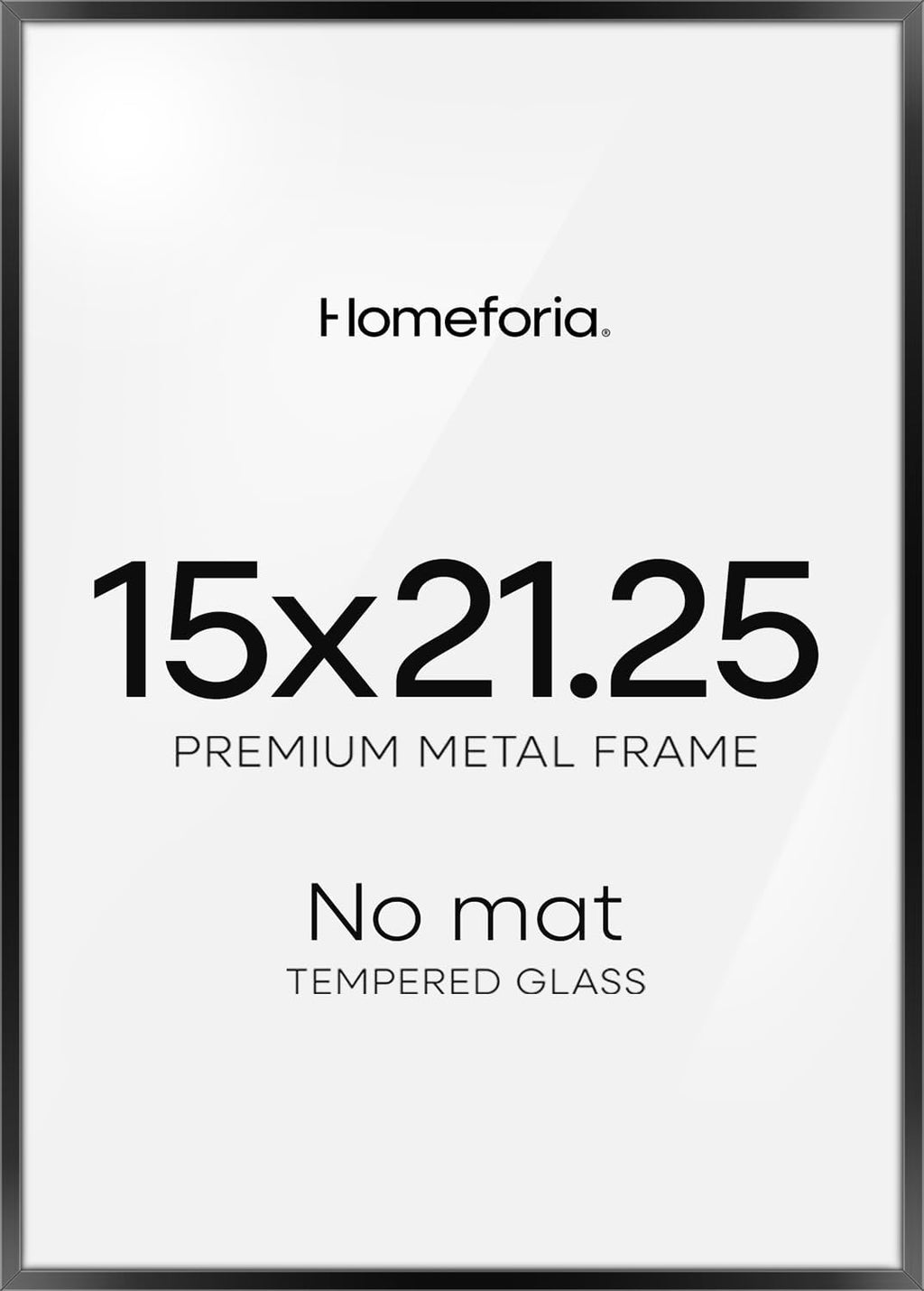 Homeforia 15x21.25 Black Puzzle Frame, High End Metal 15 x 21.25 Picture Frames without Mat, 21.25x15 Thin Black Poster Frame for Wall, 15by21.25 Puzzle Photo Frame, Tempered Glass, Wall Kit, Set of 1