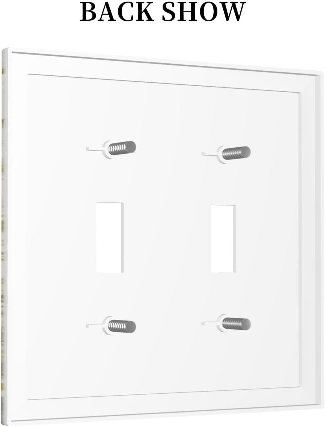 White Wildflowers Daisy Vintage Floral Decorative Switch Plates 2 Gang Double Toggle Outlet Light Switch Cover Wall Plate Electrical Faceplate for Bed Room Living Room Decor
