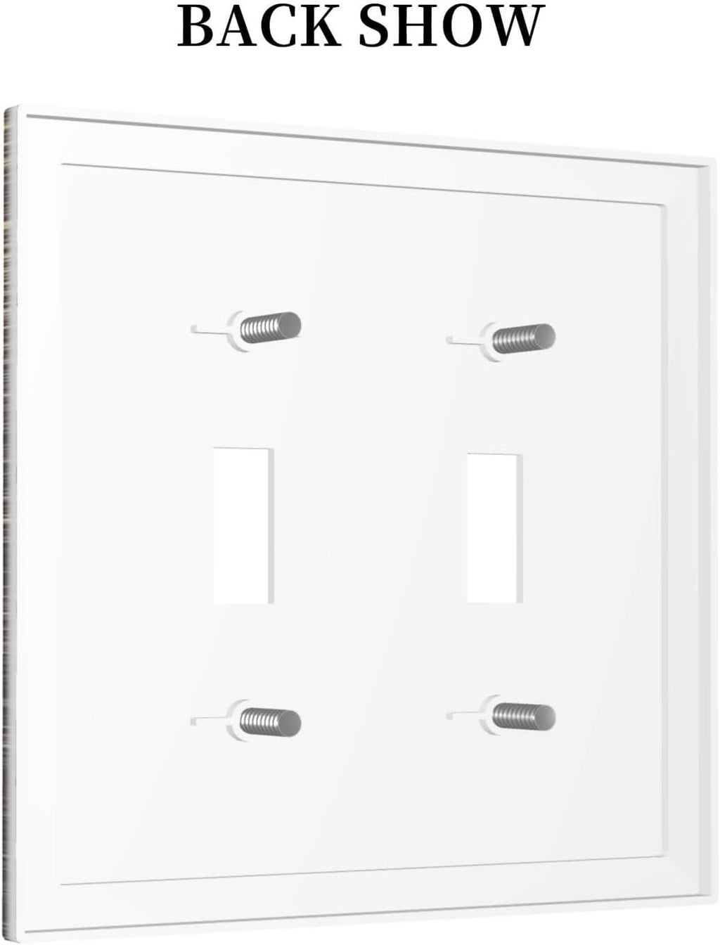 Decorative Switch Plates Vintage Industrial Rusty Metallic 2 Gang Double Toggle Outlet Light Switch Cover Wall Plate Electrical Faceplate For Farmhouse Cabin Decor