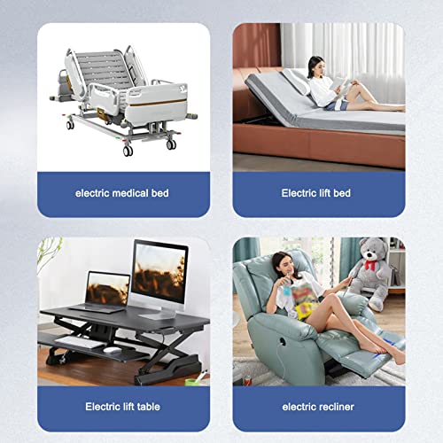 6-Button Lifting Bed Remote Control Hand Controller with 8-Pin Extension Cord for Lifting Chair and Electric Sofa