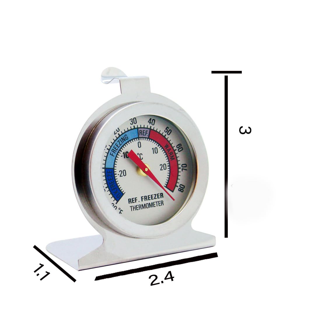 5 Pack Fridge Thermometer - Classic Series with Large Dial and Internal Temperature Gauge - Monitor and Maintain Perfect Temperature in Kitchen Refrigerator