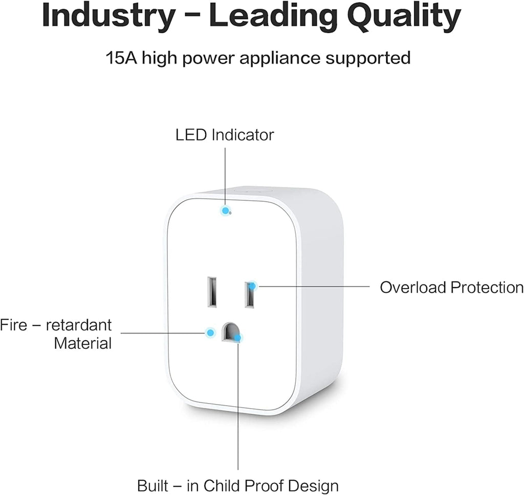 Aqara Zigbee Smart Plug with Energy Monitoring,Overload Protection,Scheduling and Voice Control, 15A Outlet Compatible with Alexa, Google Assistant, and Apple HomeKit Compatible