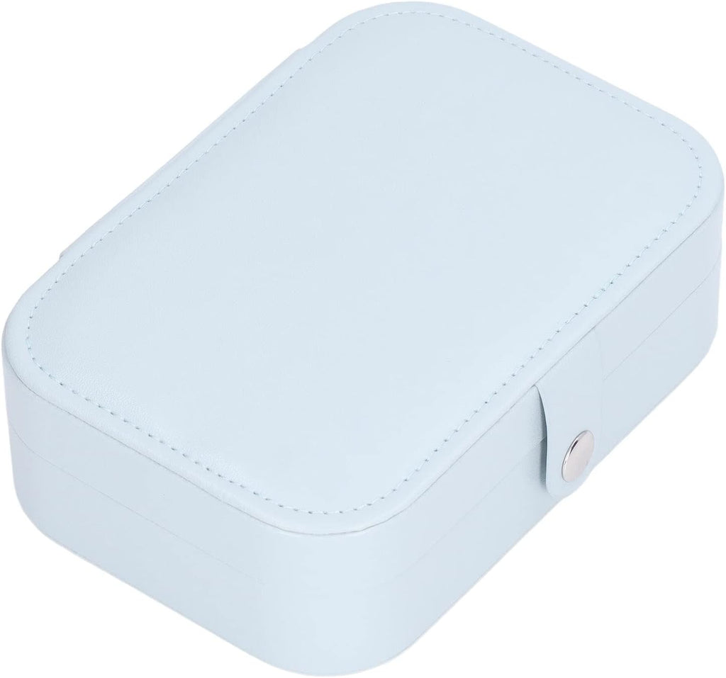 Jewelry Travel Case, Large Capacity Leather Jewelry Box, Multifunctional Travel Jewelry Organizer with 5 Necklace Hooks, 20 Earring Slots, 12 Ring Grooves, for Earrings Rings Brace