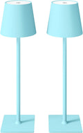 2 Pack Cordless Table Lamps, 3 Colors Stepless Dimming, 5000mAh Rechargeable Battery LED Desk Lamp for Bedroom/Couple Dinner/Desk/Cafe/Dining Room/Terrace
