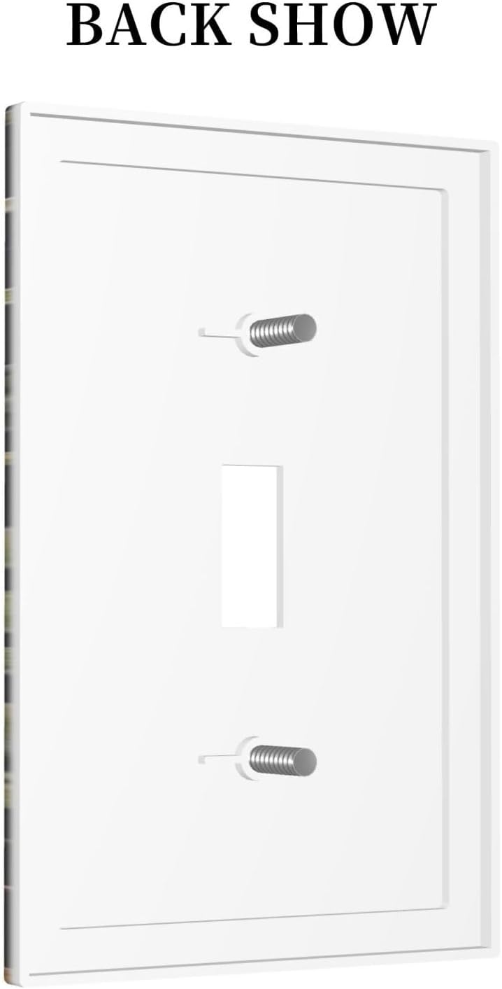 Fox Morris Plants Flowers Vine Colorful Floral Decorative Light Switch Cover 1 Gang Single Toggle Device Electrical Faceplate Switchplates Decorator Outlet Wall Plate For Bed Room Living Room Decor