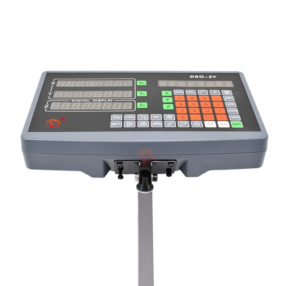 TOAUTO Digital Readout DRO, 3 Axis LCD Display 1um Glass Linear Scale Meter for CNC Milling Lathe EDM Machine