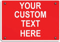 Aluminum Weatherproof Metal Sign Multiple Sizes Custom Personalized Text Here Red White Danger Horizontal Street Signs 24x18Inches