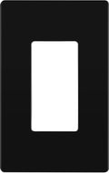LIDER Decorator Wall Plate, Temperature and Impact Resistant UL Listed, Polycarbonate Thermoplastic, Matte Finish, Screwless Switch Cover for Modern Decoration, Mid-Size 1-Gang 4.88" x 3.11", Black