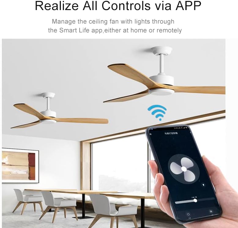 QIACHIP Upgrade Universal WIFI Ceiling Fan light Remote Control Kit, Wireless Fan Speed Lamp Controller with Timing Compatiple for Alexa, Google Home, Phone,Voice Control