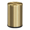 Small Trash Can with Flipping Lid,Gold Bathroom Garbage can with lid，2.4gallon,Brass Trash can for Bathroom,Laundry，Hotel，Office， Laundry Room ，Metallic Gold (Single)