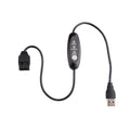 USB Fan Speed Controller, 3 Voltage Settings 5V/7V/9V with LED, 50cm Cable Length, Touch Switch Cycle Control, Black PVC Box, DIY Cooling/Desktop Fan Modification