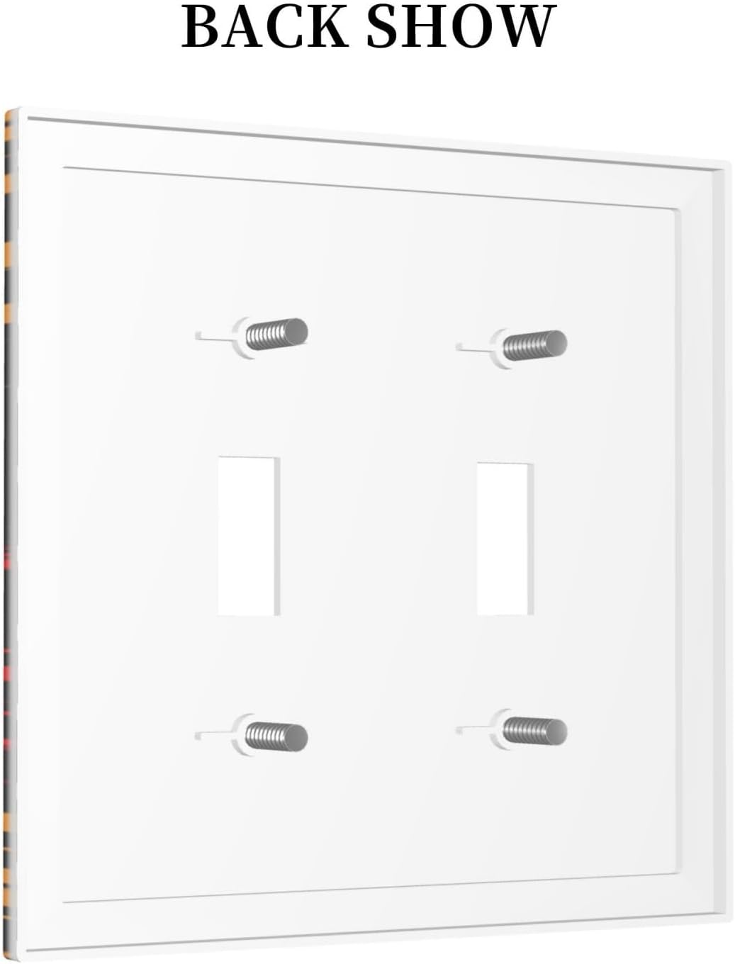 Decorative Light Switch Plate Covers Gamepad Theme Graffiti 2 Gang Light Switch Cover Unique Double Toggle Wall Plate Outlet Covers for Game Room Home Decor （2 Pack）