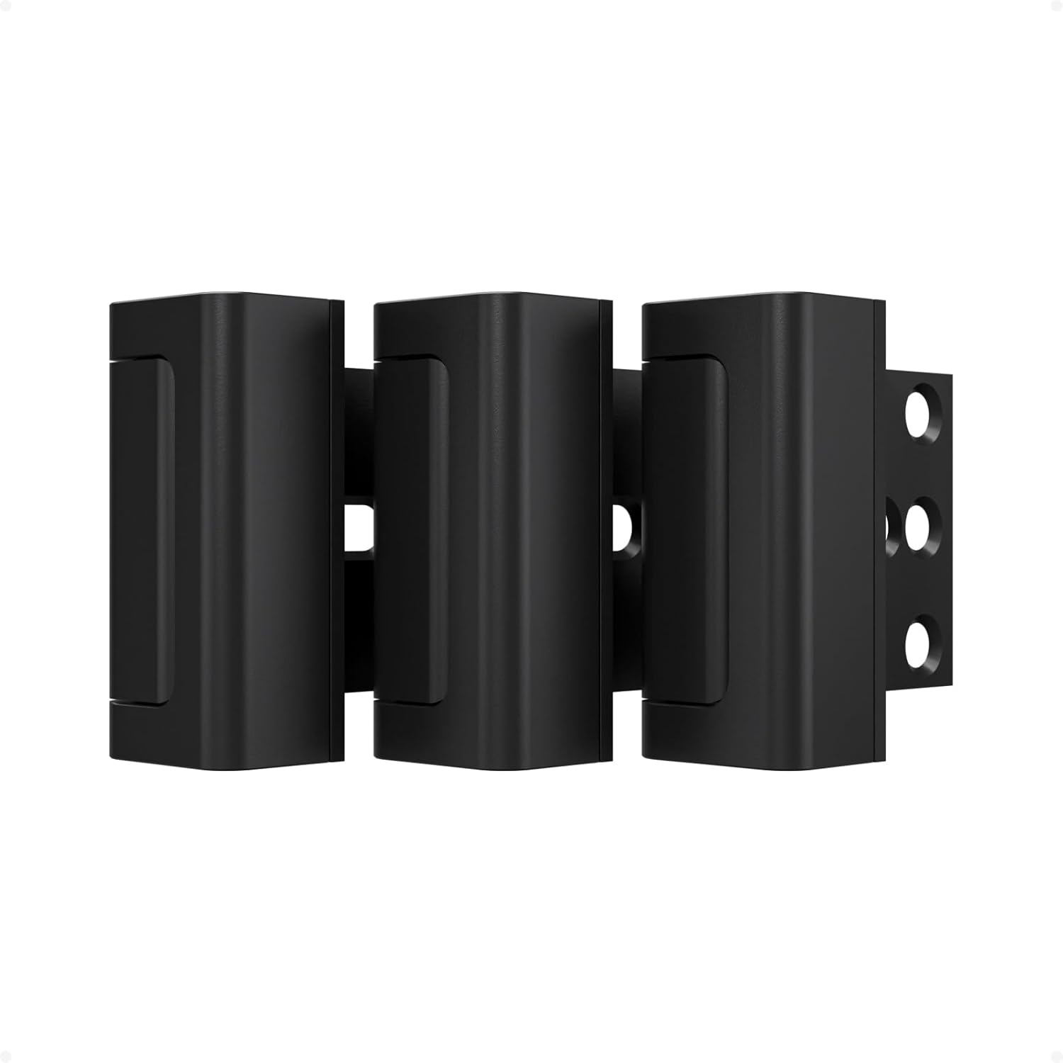 3Pack Home Security Door Reinforcement Lock Childproof, Door Locks for Kids Safety, Door Lock Latch Stopper for Front Door Inside Top of Door, Aluminum Construction Finish