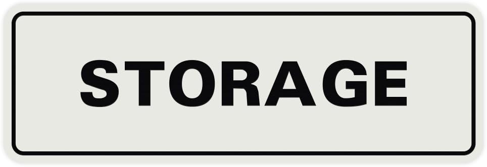 Standard STORAGE Door/Wall Sign - Lt Gray - Small (1 Pack)