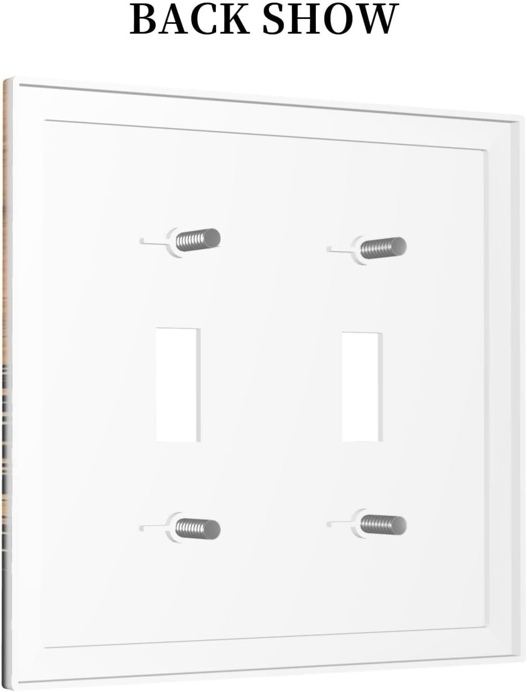 Decorative Switch Plates Rustic Farmhouse Orange Brown Pine Tree Deer Wood Grain 2 Gang Double Toggle Outlet Light Switch Cover Wall Plate Electrical Faceplate for living Room Cabin Decor