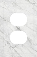 Outlet Covers Marble Granite White And Grey 1 Gang Duplex Electrical Receptacle Faceplate Light Switch Cover Wall Plate Decorative Switch Plates for Home Bedroom Decor