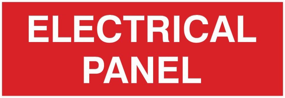 All Quality Basic Electrical Panel Sign - Fire Regulation Safety Compliance Sign -Red - Small (1 Pack)