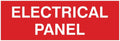 All Quality Basic Electrical Panel Sign - Fire Regulation Safety Compliance Sign Red - Medium (1 Pack)