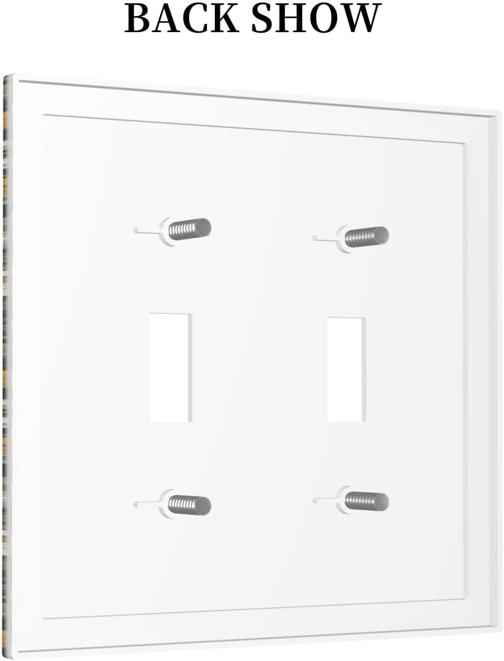 Decorative Light Switch Plate Covers Rustic Green Leaf White Daisy Yellow Floral 2 Gang Light Switch Cover Plate Unique Double Toggle Wall Plate Outlet Covers Faceplate for Bedroom Decor