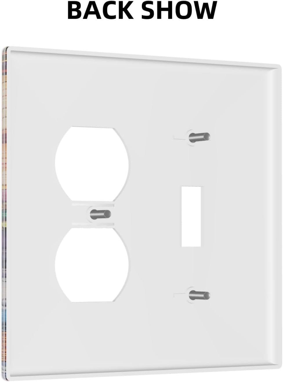 Wallplates Colorful Bohemian Flowers Vintage Boho Floral 1 Toggle 1 Duplex Switch Plate Electrical GFCI Faceplate Decorative Light Switch Covers for Bed Room living Room Decor