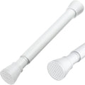 White Tension Rod 16 To 26 Inch Spring Curtain Rod Adjustable Short Curtain Rod No Drilling Short Tension Rod Extendable Small Spring Tension Rods For Closet Cupboard Bars Refrigerator