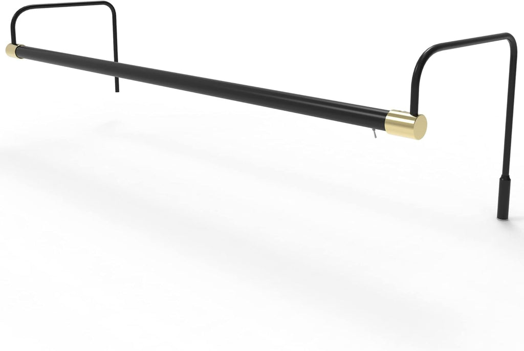 Cocoweb 30 Inch Tru-Slim Black and Brass Picture Light - LED, 2700K, Adjustable Arm, Plug-in, Toggle Switch, Sleek and Compact Design