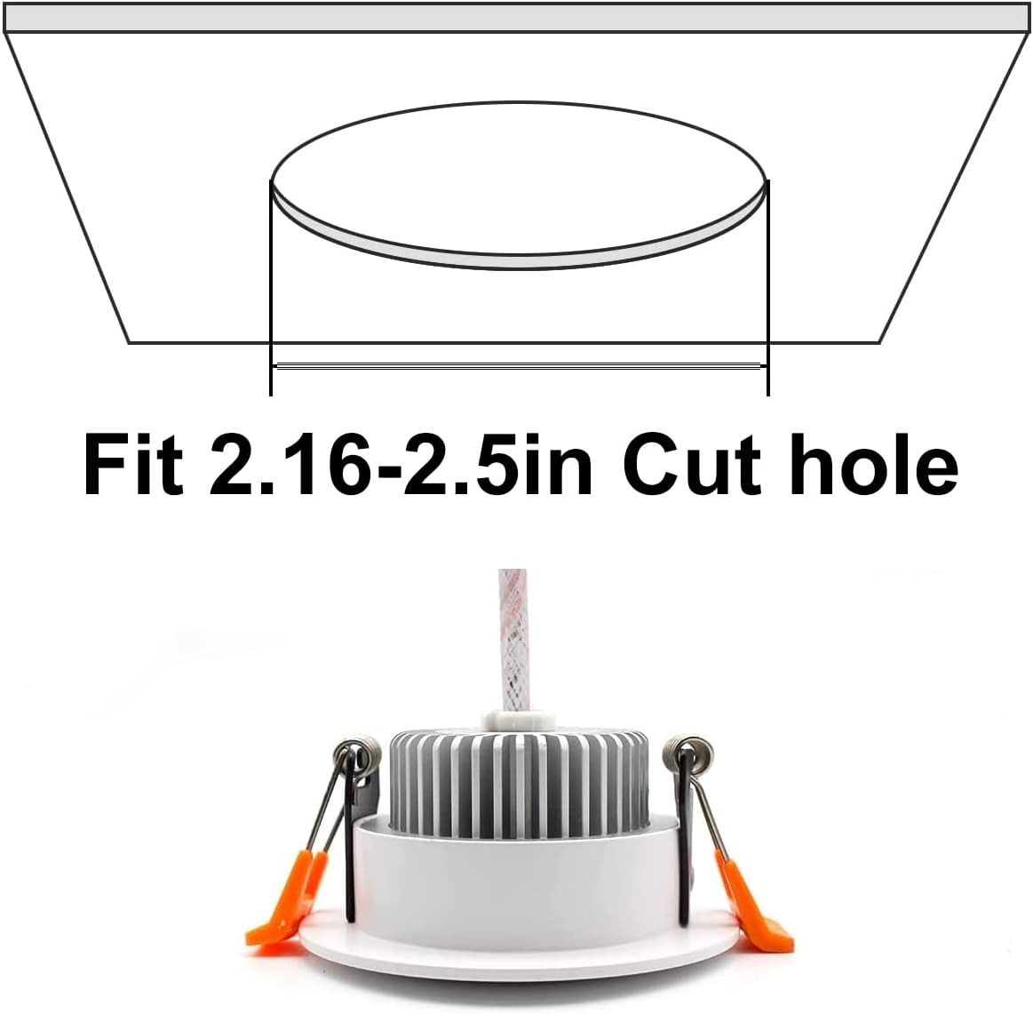 YGS-Tech 2 Inch LED Recessed Lighting, Dimmable Downlight 3W(35W Halogen Equivalent), CRI80, 2700K Ultra Warm White Ceiling Light with LED Driver (1 Pack)