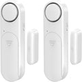 Window and Door Alarm When Opened (2 Pack) for Kids Safety/Home Security, Sliding Glass Front Door Opening Sensor Alarms for Dementia, 120dB Burglar Alert, Ideal for Business, Garage, Apartment, White