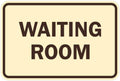 Signs ByLITA Classic Framed Waiting Room (Ivory/Dark Brown) - Small