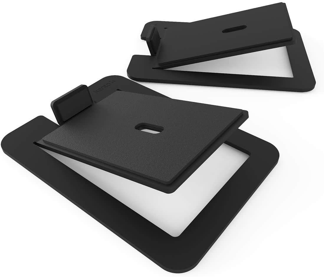 Kanto TUK Premium Powered Speakers - Pair with S6 Desktop Speaker Stands (Black)
