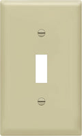 ENERLITES Toggle Light Switch Wall Plate, Size 1-Gang 4.50" x 2.76", Unbreakable Polycarbonate Thermoplastic, 8811-I, Ivory