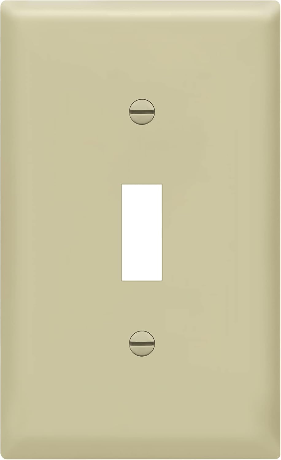 ENERLITES Toggle Light Switch Wall Plate, Size 1-Gang 4.50" x 2.76", Unbreakable Polycarbonate Thermoplastic, 8811-I, Ivory