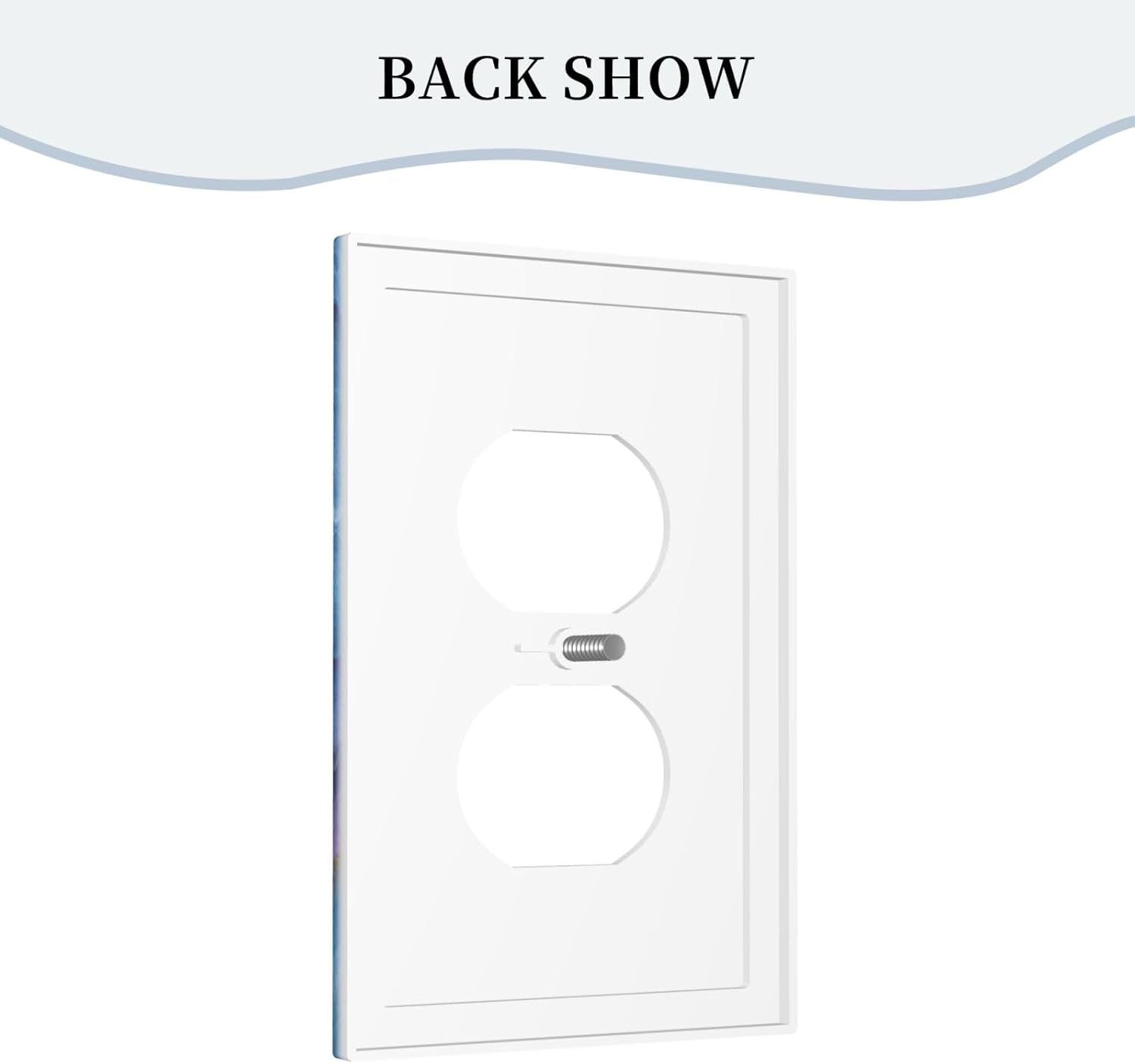 Decorative Outlet Covers Abstract Blue Purple Gold Marble Texture 1 Gang Duplex Light Switch Cover Plate Unique Wall Plate Electrical Switch Plate Covers for Bathroon Kitchen Home Decor