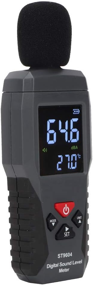 Smart Sensor Sound Level Meter Logger 30-130dB Noise Measurement Digital Audio Level Meter for Factories, Offices, Homes, Construction Sites Precise
